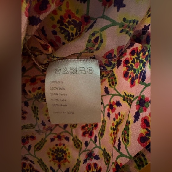 Banjanan Multicolor floral Patterned split neck pop over blouse M - Picture 4 of 7